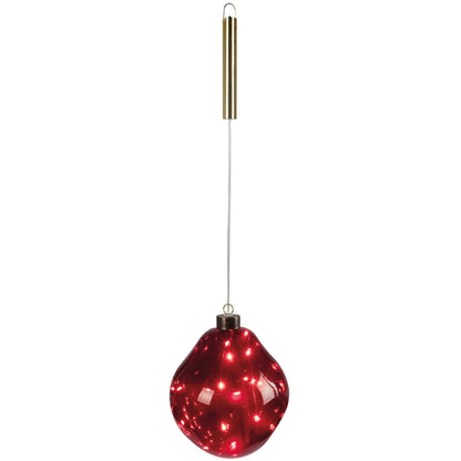 Glaskugel | 15 warmweiße LEDs | organische Form