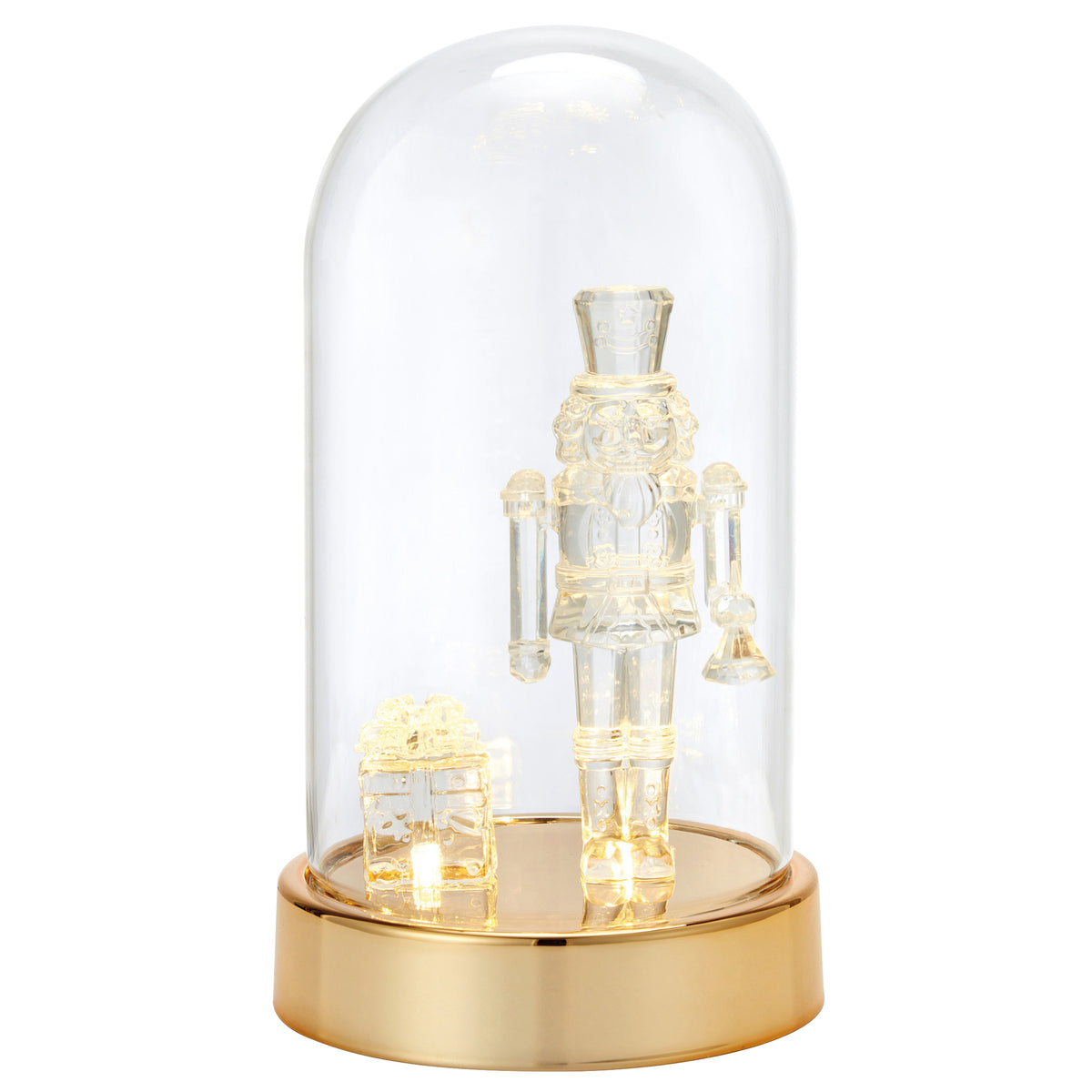 LED-Glocke | ISLA | Kunststoff gold/Acryl | warmweiße LEDs | H 200 × Ø 115 mm