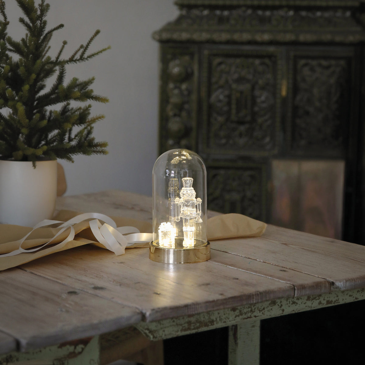 LED-Glocke | ISLA | Kunststoff gold/Acryl | warmweiße LEDs | H 200 × Ø 115 mm