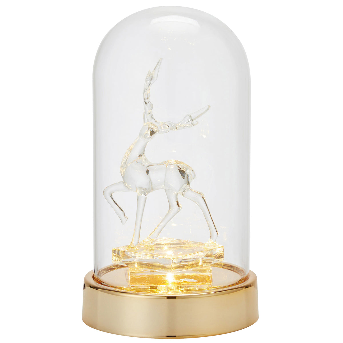 LED-Glocke | ISLA | Kunststoff gold/Acryl | warmweiße LEDs | H 200 × Ø 115 mm