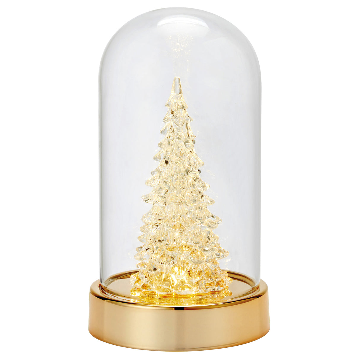 LED-Glocke | ISLA | Kunststoff gold/Acryl | warmweiße LEDs | H 200 × Ø 115 mm