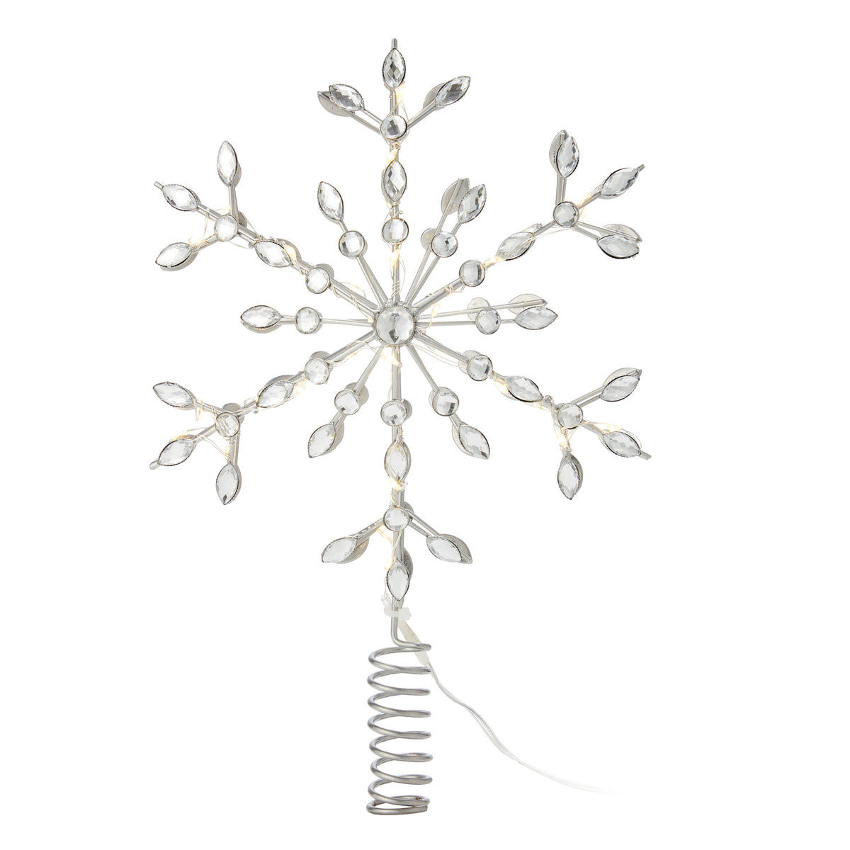 LED Christmas Tree Topper | GLINA | Metal | Crystal Appliqués