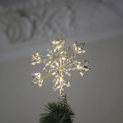 LED Christmas Tree Topper | GLINA | Metal | Crystal Appliqués