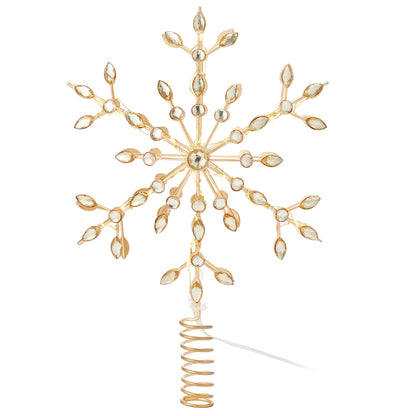 LED Christmas Tree Topper | GLINA | Metal | Crystal Appliqués