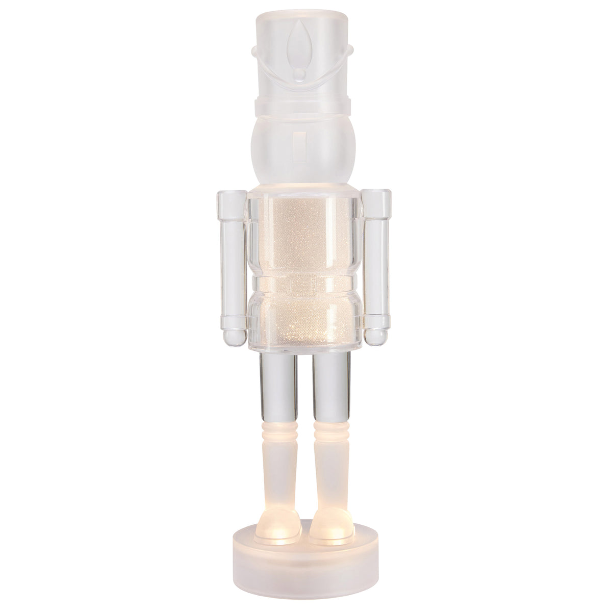 Nussknacker | DOUGLAS | Acryl transparent/gefrostet | 3 warmweiße LEDs | H 300 mm