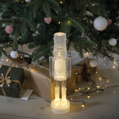 Nussknacker | DOUGLAS | Acryl transparent/gefrostet | 3 warmweiße LEDs | H 300 mm