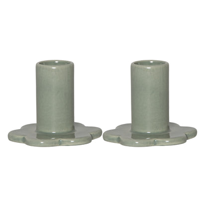 Candle holder | BLOOM | set of 2 | porcelain | for taper candles