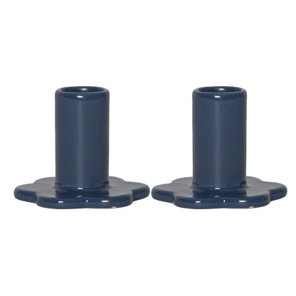 Candle holder | BLOOM | set of 2 | porcelain | for taper candles