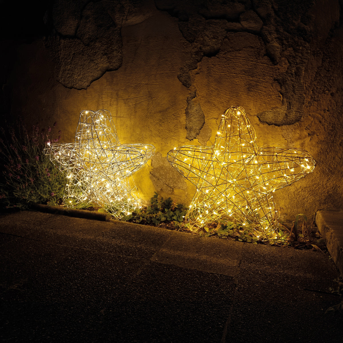 LED-Stern GALAX STAR | Warmweiß | Silber oder Gold