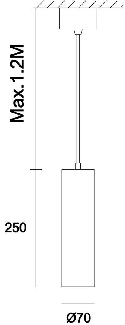 Pendant light - Pollux, 1x max. 35 W GU10, gray