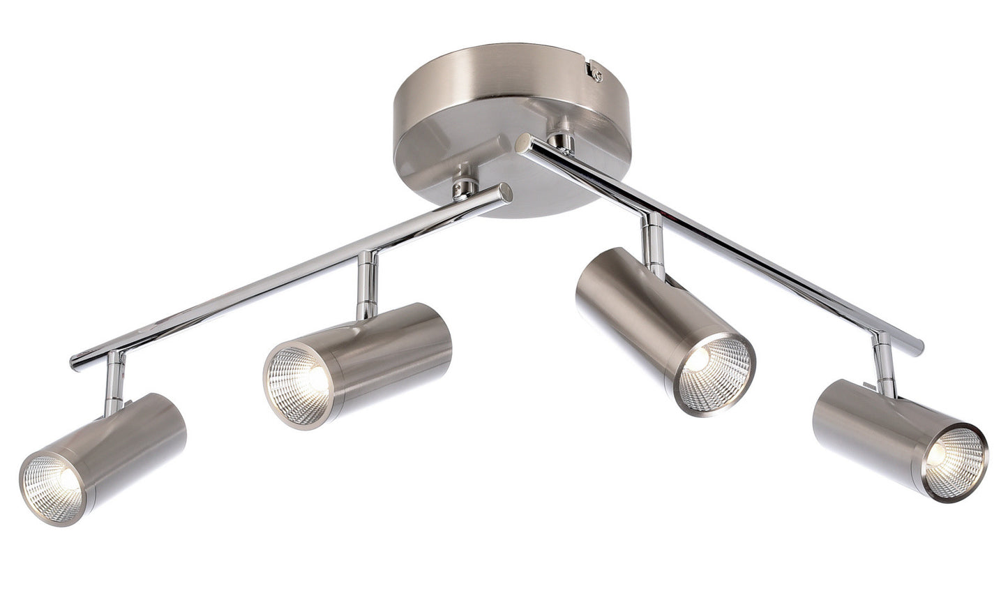 Deckenaufbauleuchte - Becrux IV, 21 W, DIM, 3000 K, Silber