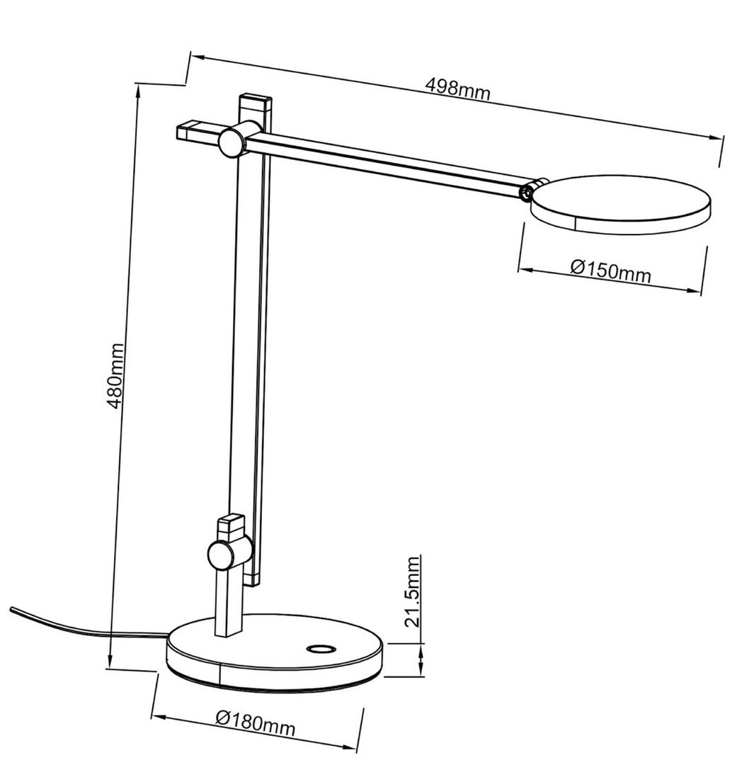 Table lamp - Adhara, 12 W, DIM, 3000 K, Black