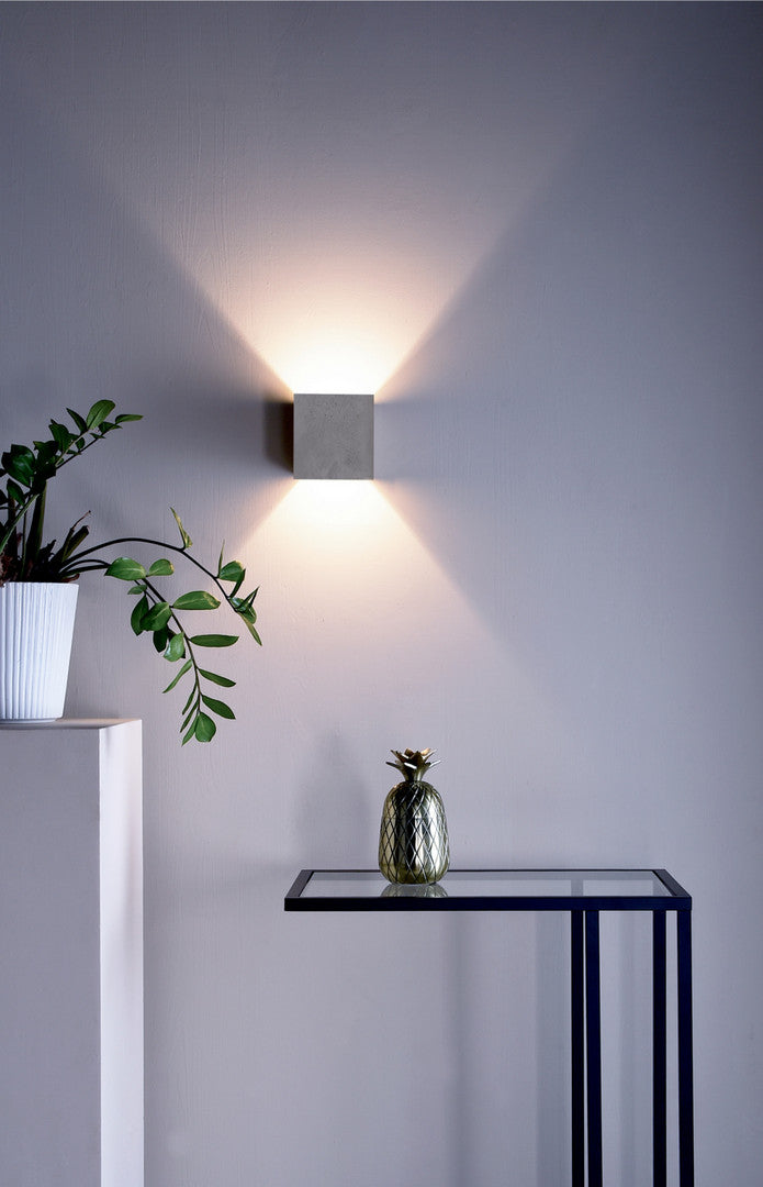 Surface-mounted wall light - Quinta II, 6 W, 3000 K, gray