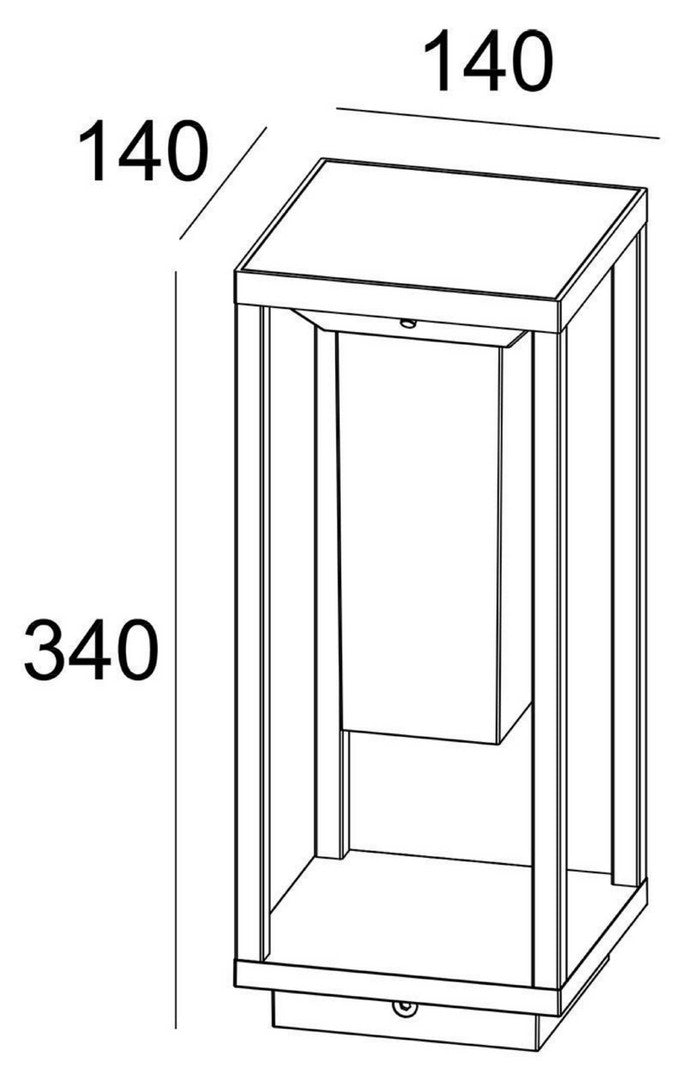 Solaraufbauleuchte - Samas Solar Motion 340 mm, 2,2 W, 3000 K, Grau