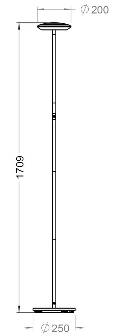 Stehleuchte - Bermuda, 18 W, Touch DIM, 3000 K, Weiß