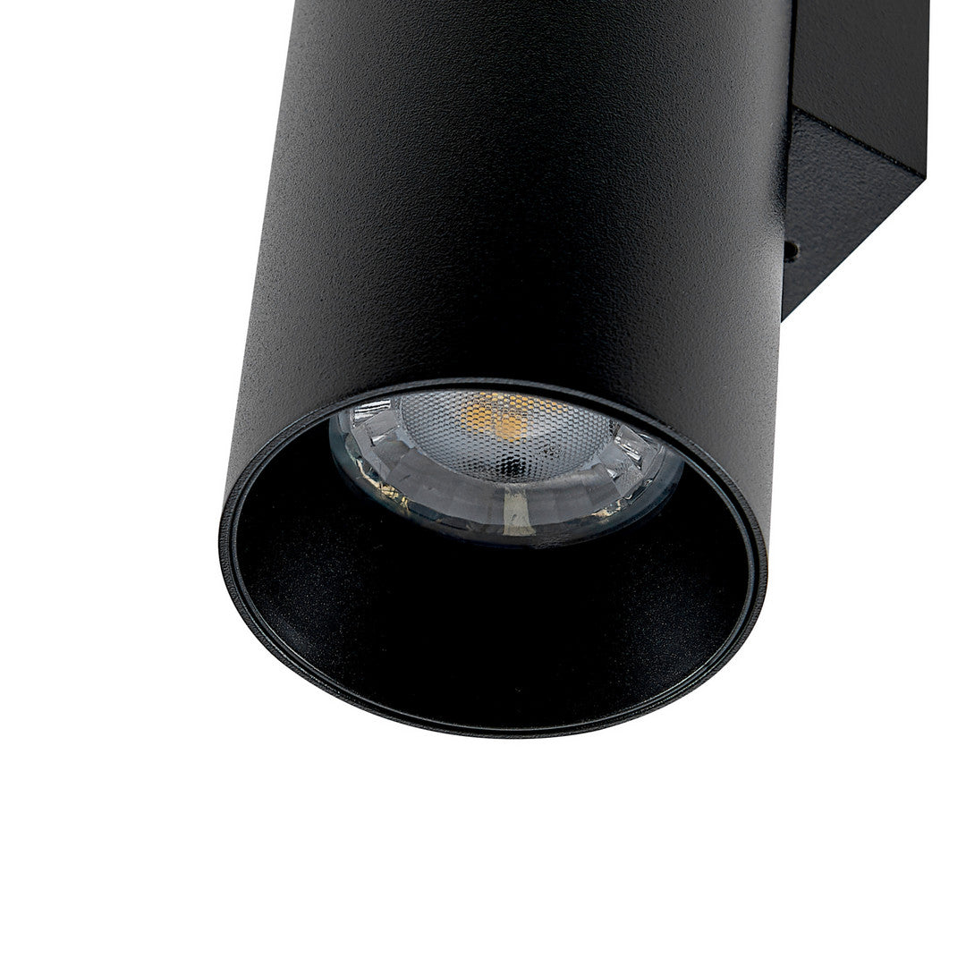 Wandaufbauleuchte - Can IP20 up & down, 2x 7,5 W GU10, Schwarz