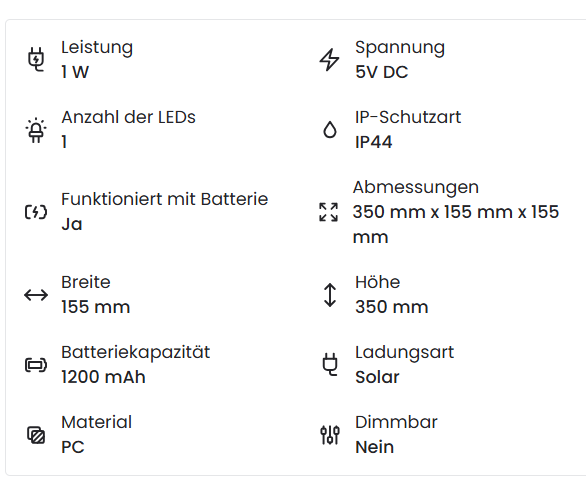 Solar-Tischleuchte Agra aus Rattan | LED-Außenleuchte für Pflanzen & Dekoration