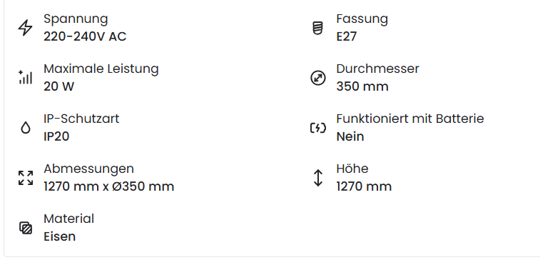 Pendelleuchte Aerba aus Metall | Metallleuchte im Vintage-Design