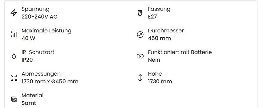 Pendelleuchte Trompa aus Samt | Warmes Licht für Esszimmer