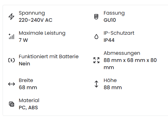 Außenwandleuchte Miseno Schwarz | GU10 Wandleuchte für Eingangsbereich & Terrasse