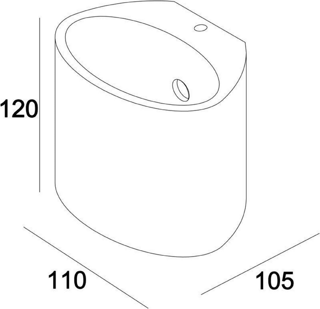 Surface-mounted wall light - Sabik, 1x max. 25 W G9, gray