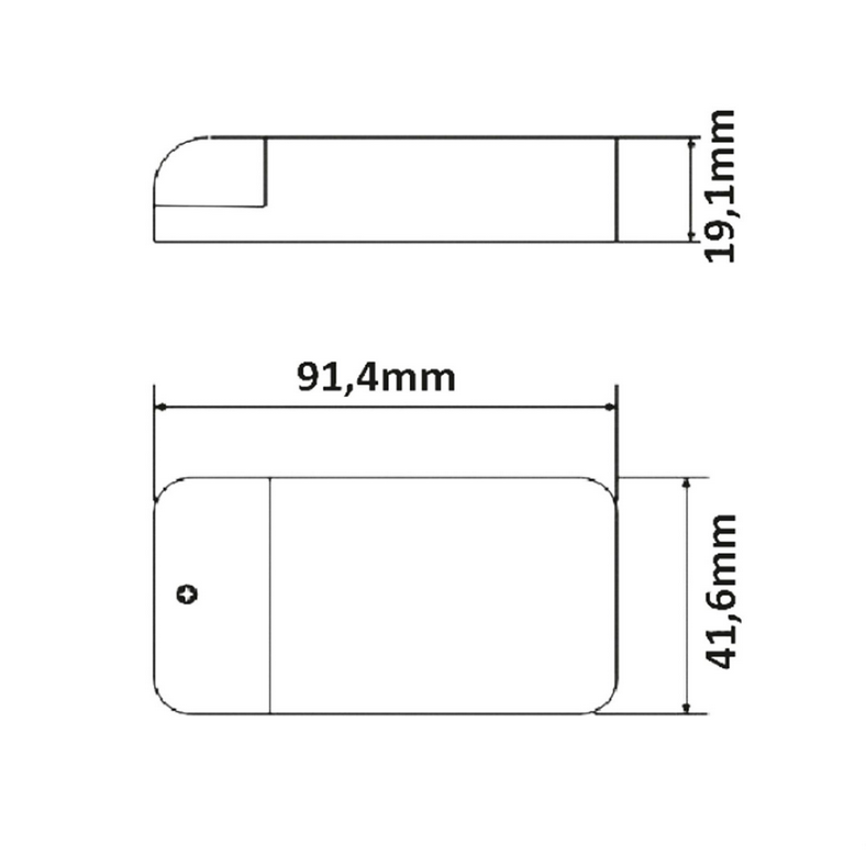 LED Trafo MiniAMP 24V/DC, 0-30W, 200cm Kabel mit Flachstecker, sekundär 2 female Buchsen