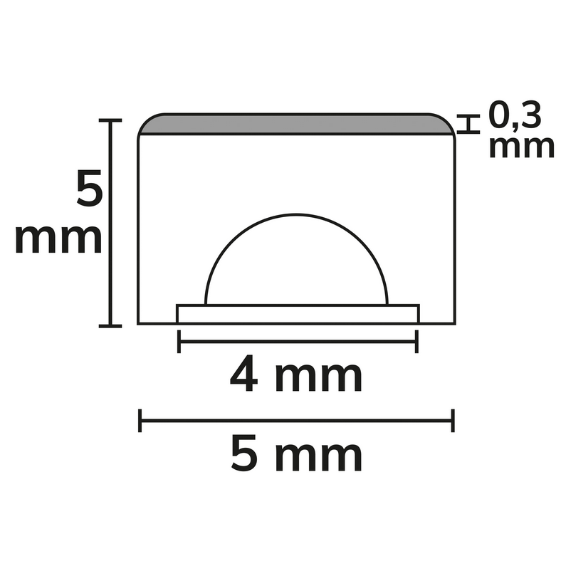 LED NEON930 MiniCut MiniAmp Black Flexband, 24V DC, 7W, IP20, 3000K, 2.5m Rolle, 400 LED/m