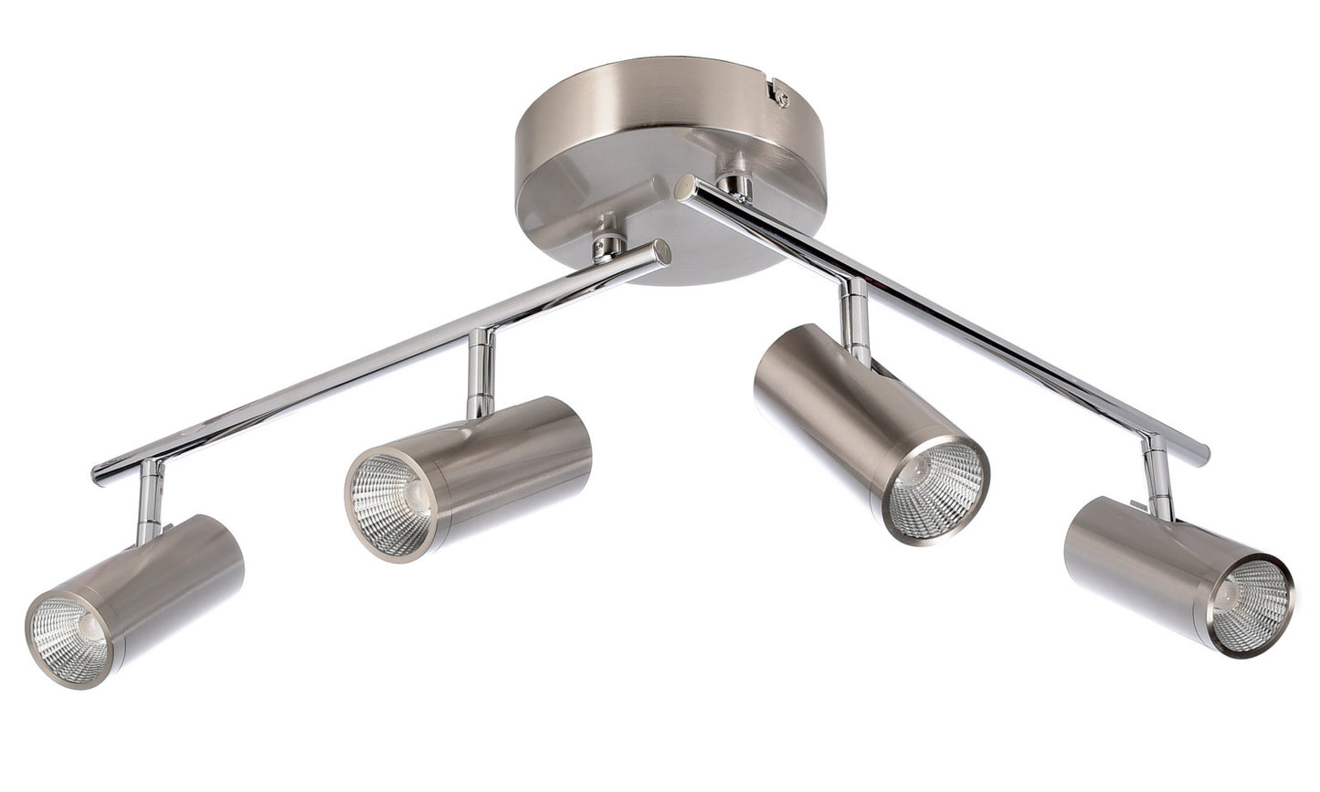 Deckenaufbauleuchte - Becrux IV, 21 W, DIM, 3000 K, Silber