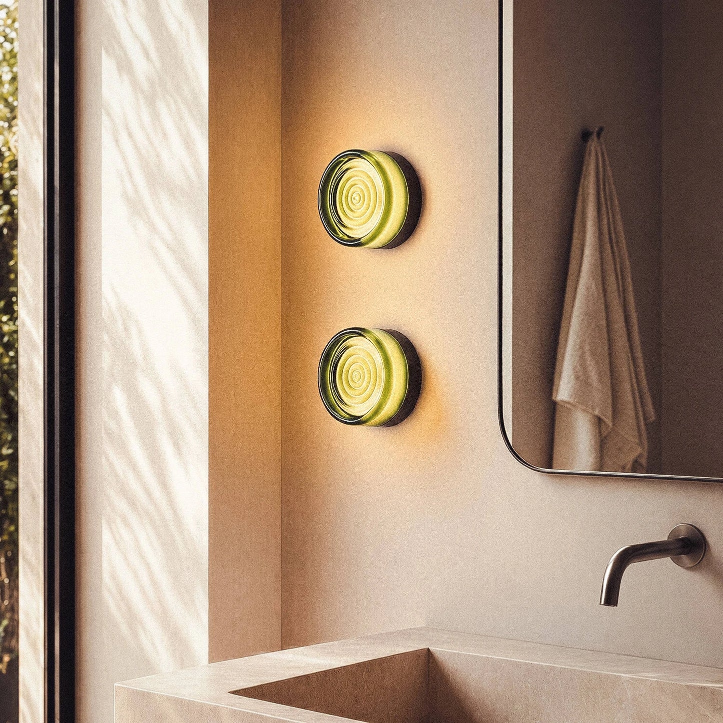 LED Außenwandleuchte Orvo Citra Grün | Moderne Aluminium-Wandleuchte mit wählbarer Lichtfarbe
