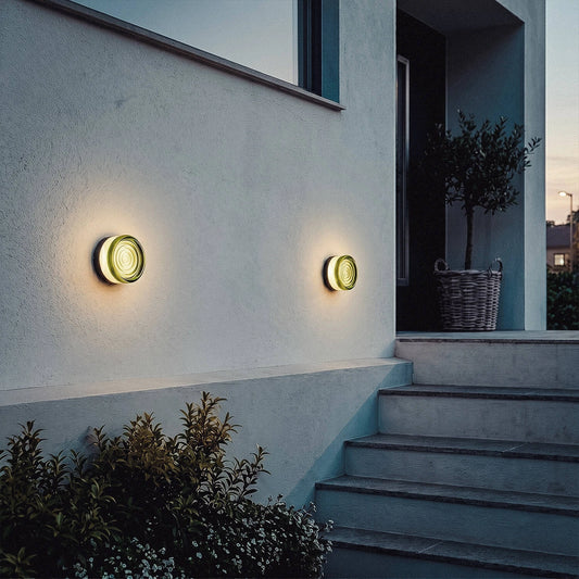 LED Außenwandleuchte Orvo Citra Grün | Moderne Aluminium-Wandleuchte mit wählbarer Lichtfarbe