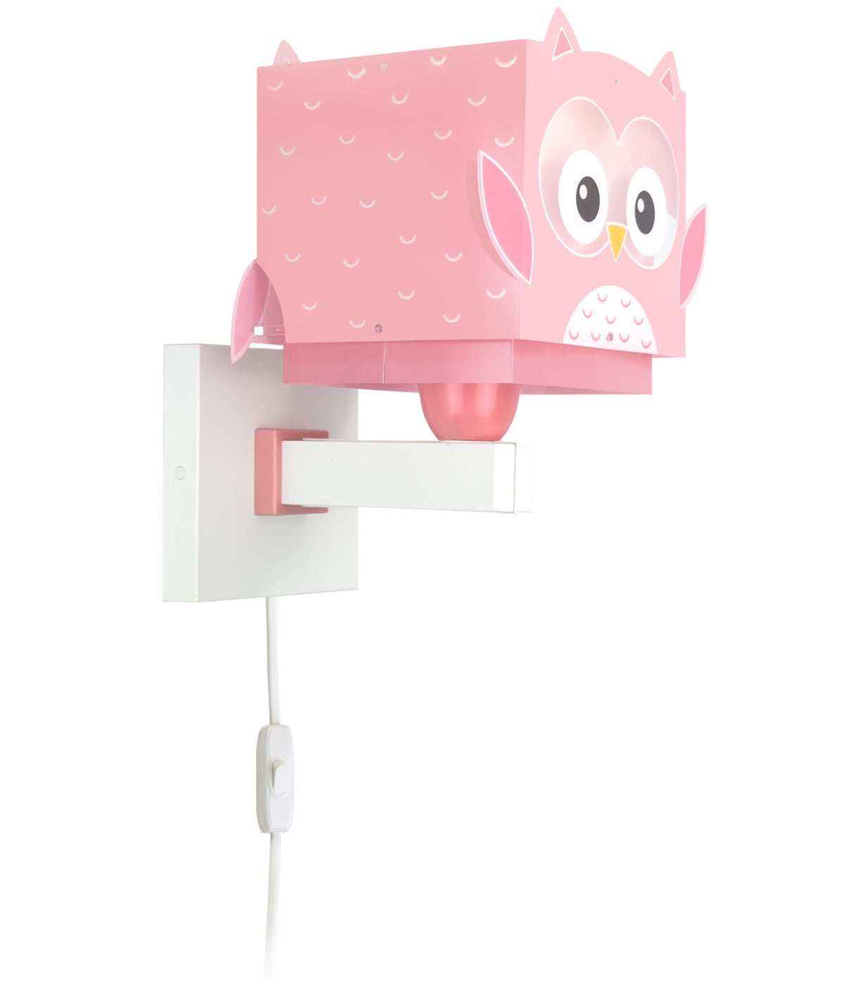 Kinder-Wandleuchte Little Pink Owl | Kleine Rosa Eule