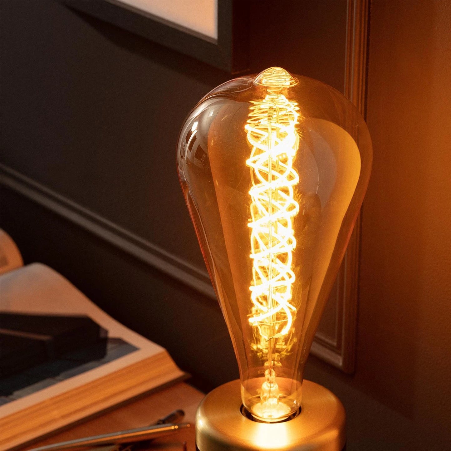 LED-Glühbirne Filament E27 8W 800 lm ST115 Bernstein