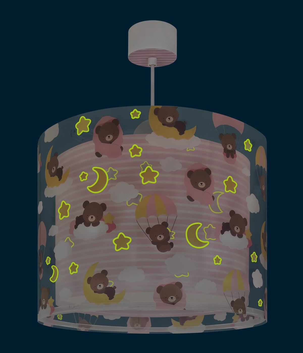 Kinderzimmer Deckenleuchte Baby Teddy Rosa
