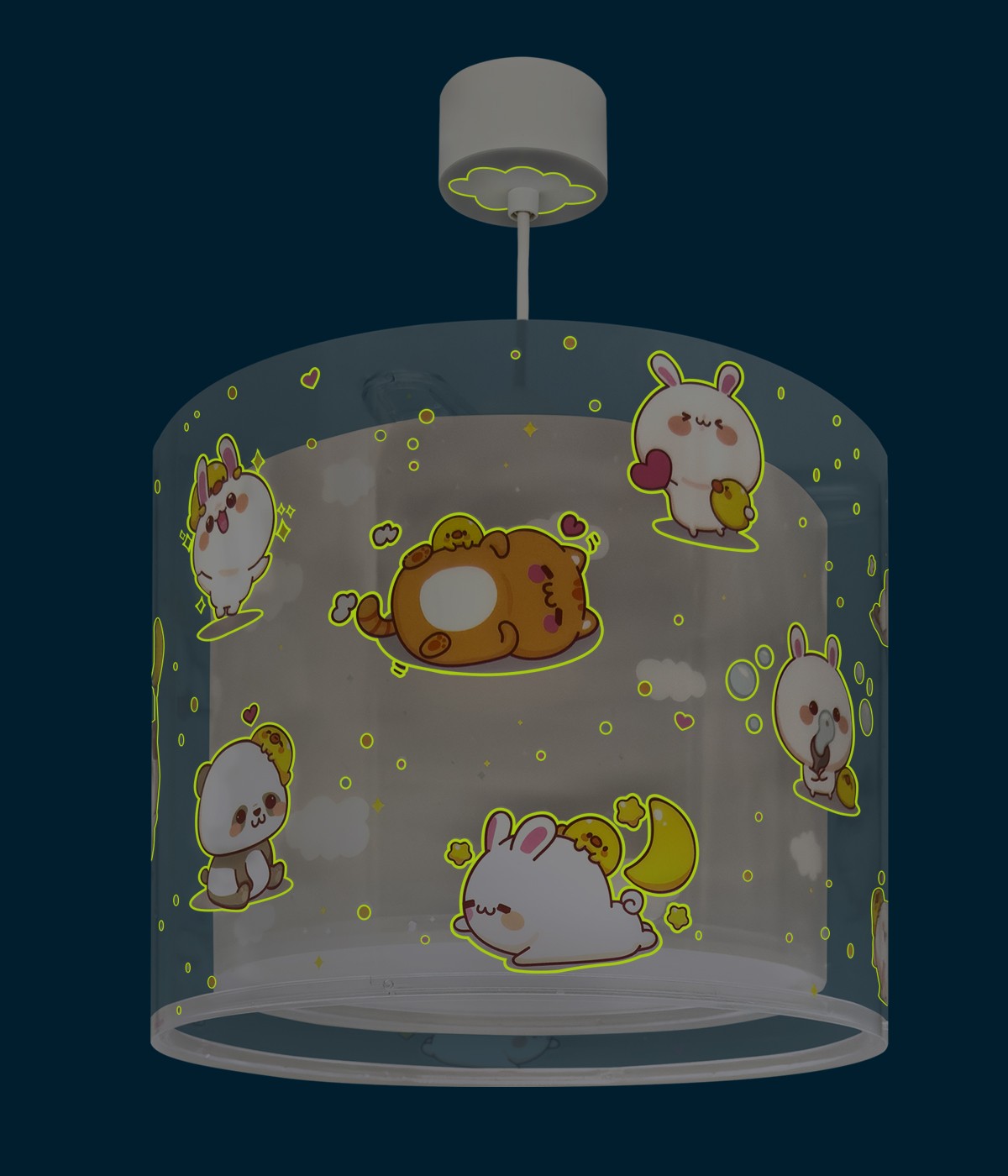 Deckenleuchte Kawaii Friends | Tiere Grau