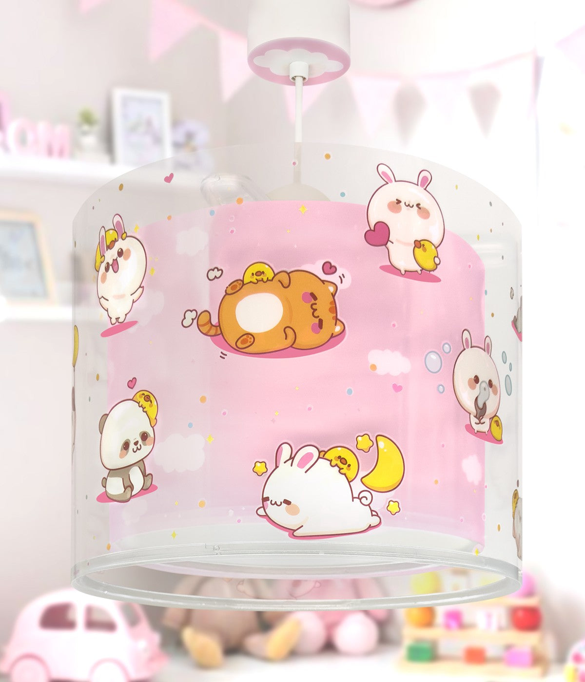 Kinderzimmer Deckenleuchte Kawaii Friends Rosa Tiere