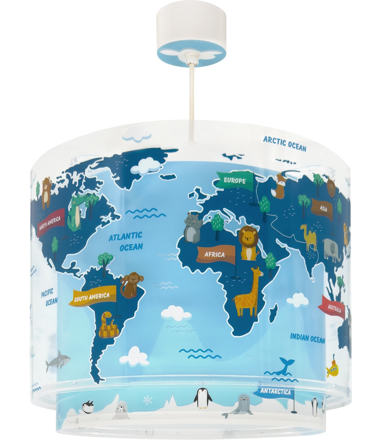 Kinderzimmer Deckenleuchte Kids World – Kleine Weltentdecker