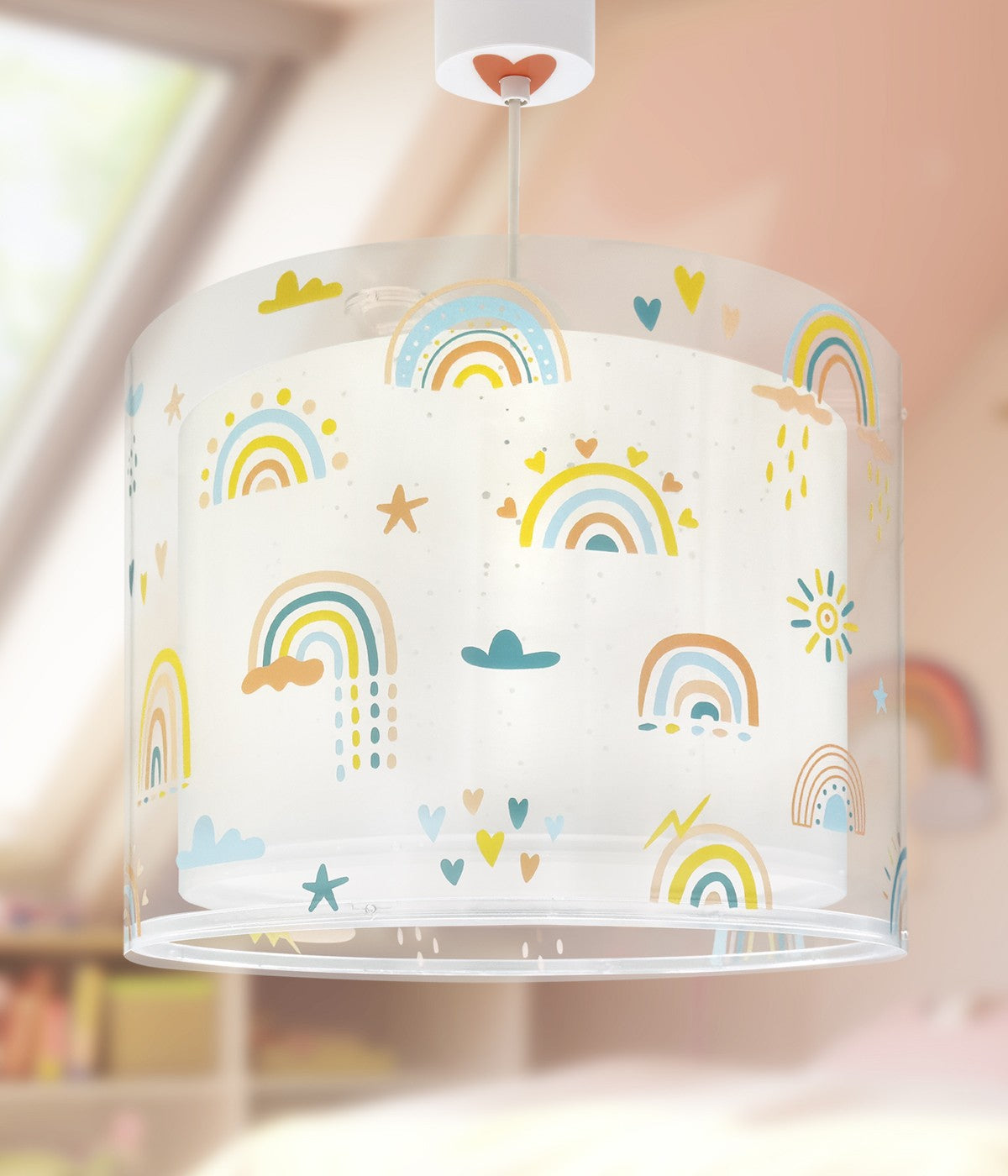 Kinderzimmer Deckenleuchte Kawaii Rainbow – Regenbogen Rosa