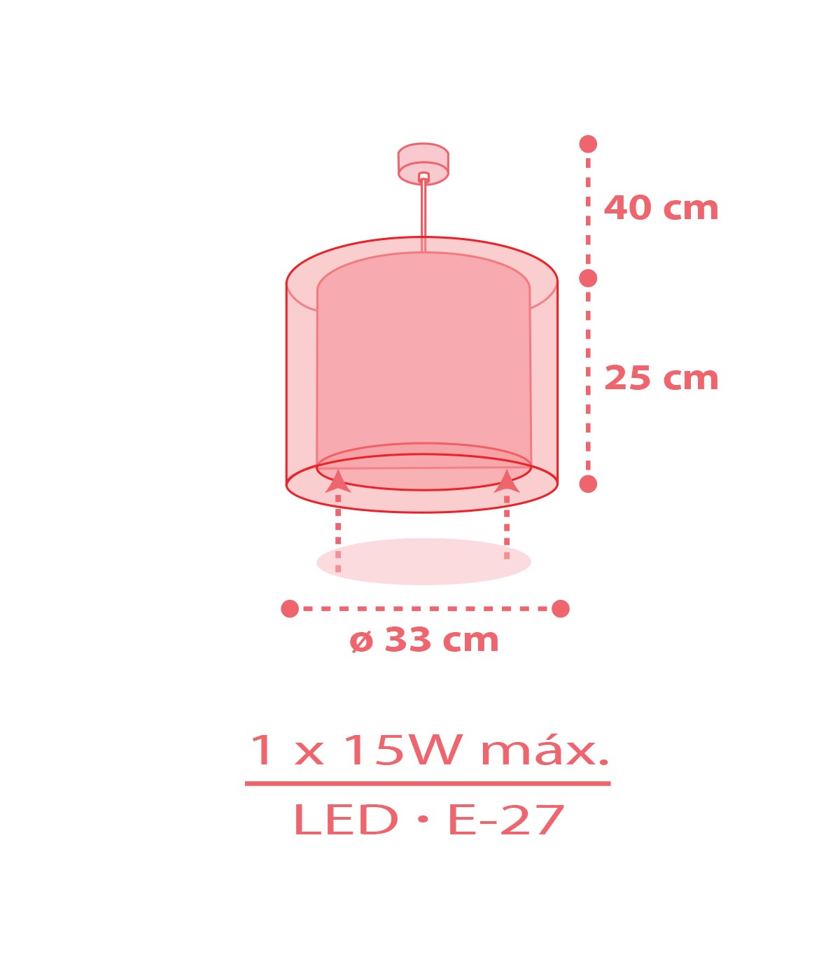 Kinderzimmer Deckenleuchte Kawaii Rainbow – Regenbogen Rosa