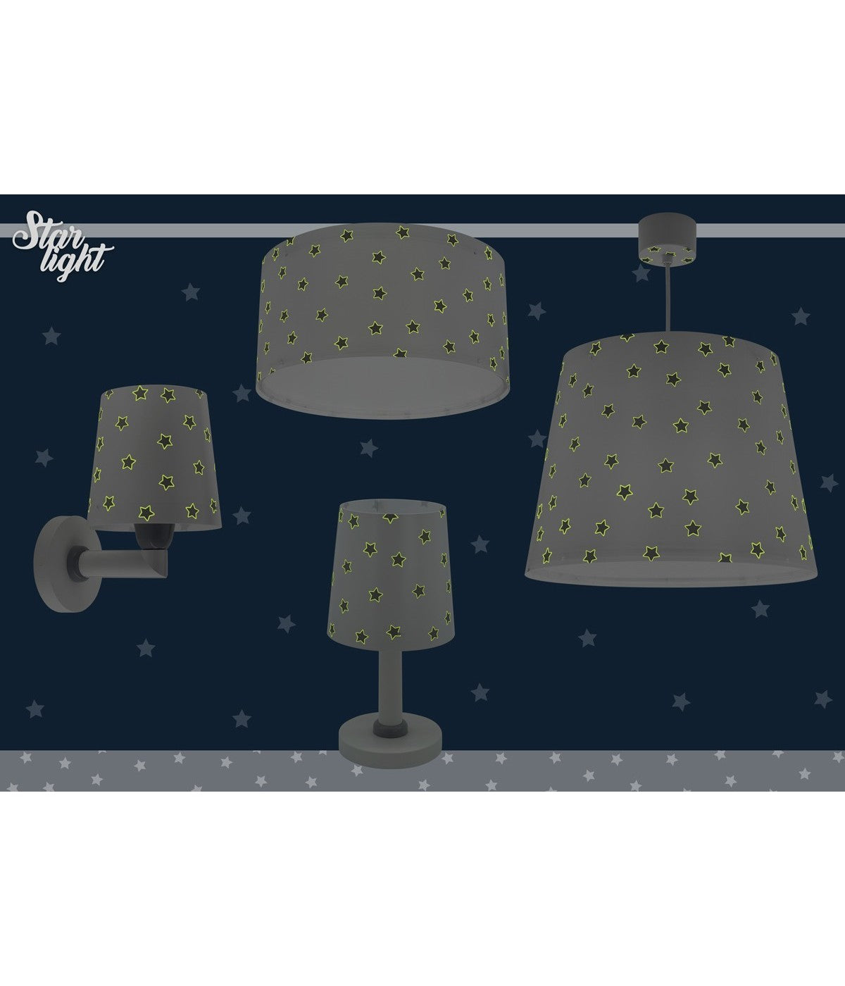 Kinderzimmer Deckenleuchte Star Light – Sterne Weiß