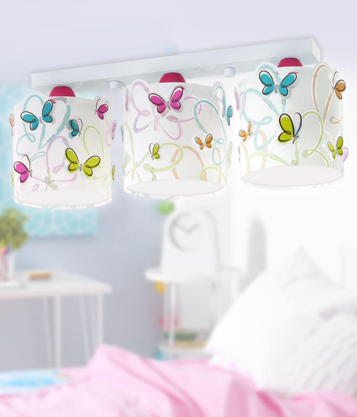 Kinder-Deckenleuchte Butterfly | Schmetterlinge 3-flammig