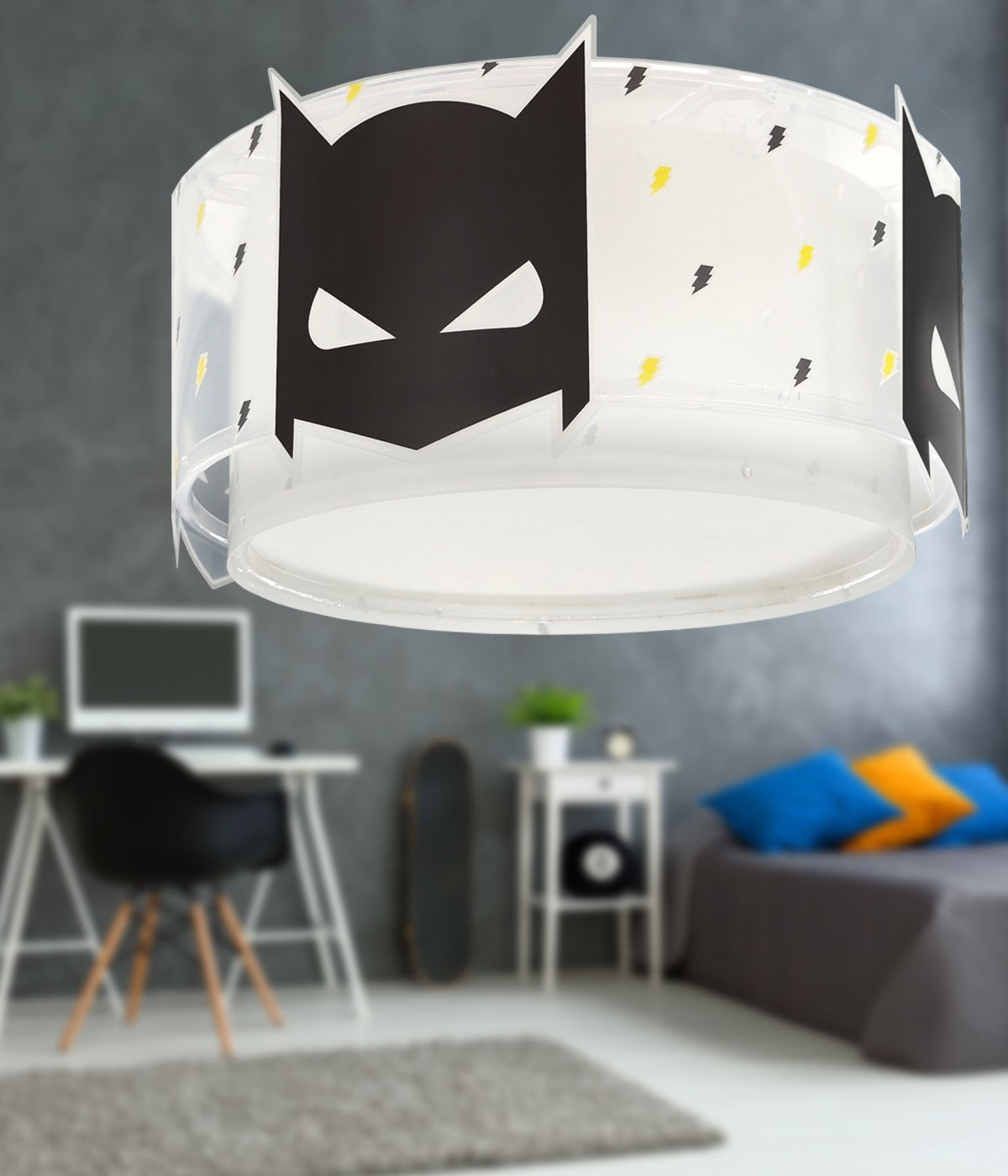 Kinderzimmer Deckenleuchte Dark Hero – Superheld