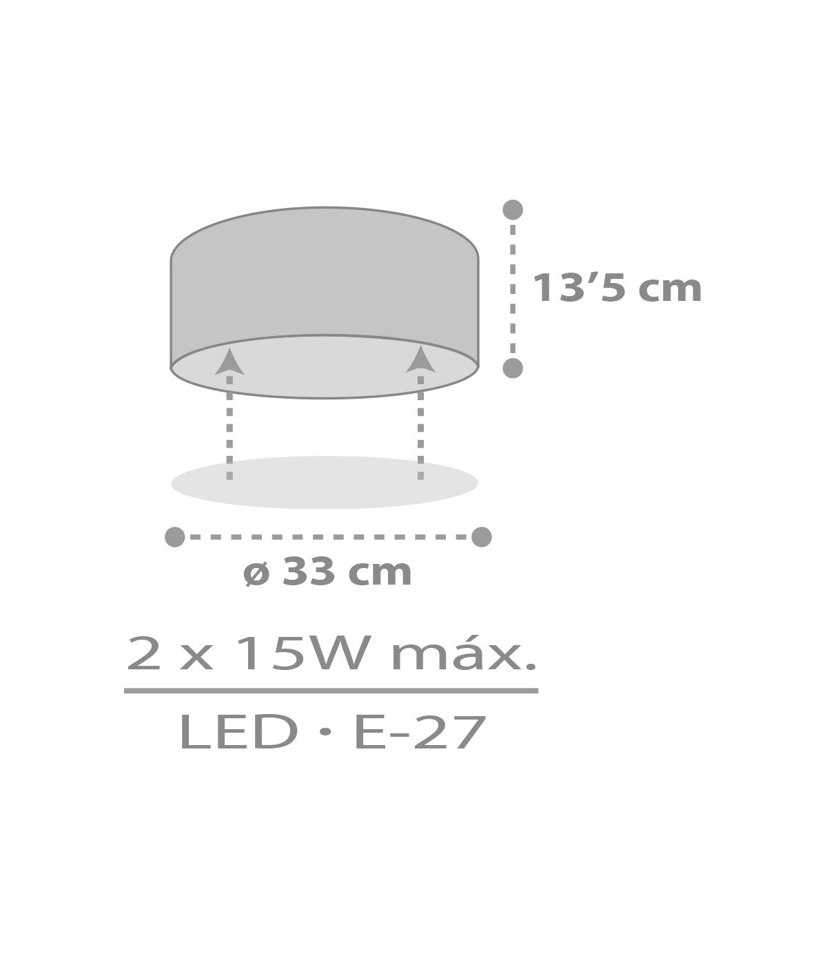 Kinder-Deckenleuchte Color Light | Grau