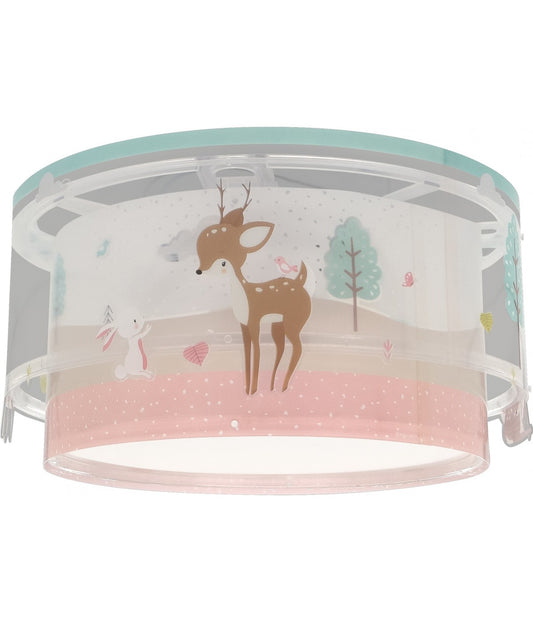Kinderzimmer Deckenleuchte Loving Deer – Hirsch Rosa