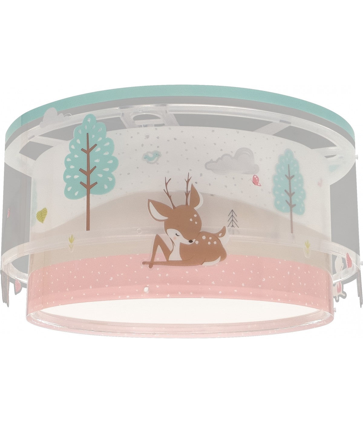 Kinderzimmer Deckenleuchte Loving Deer – Hirsch Rosa