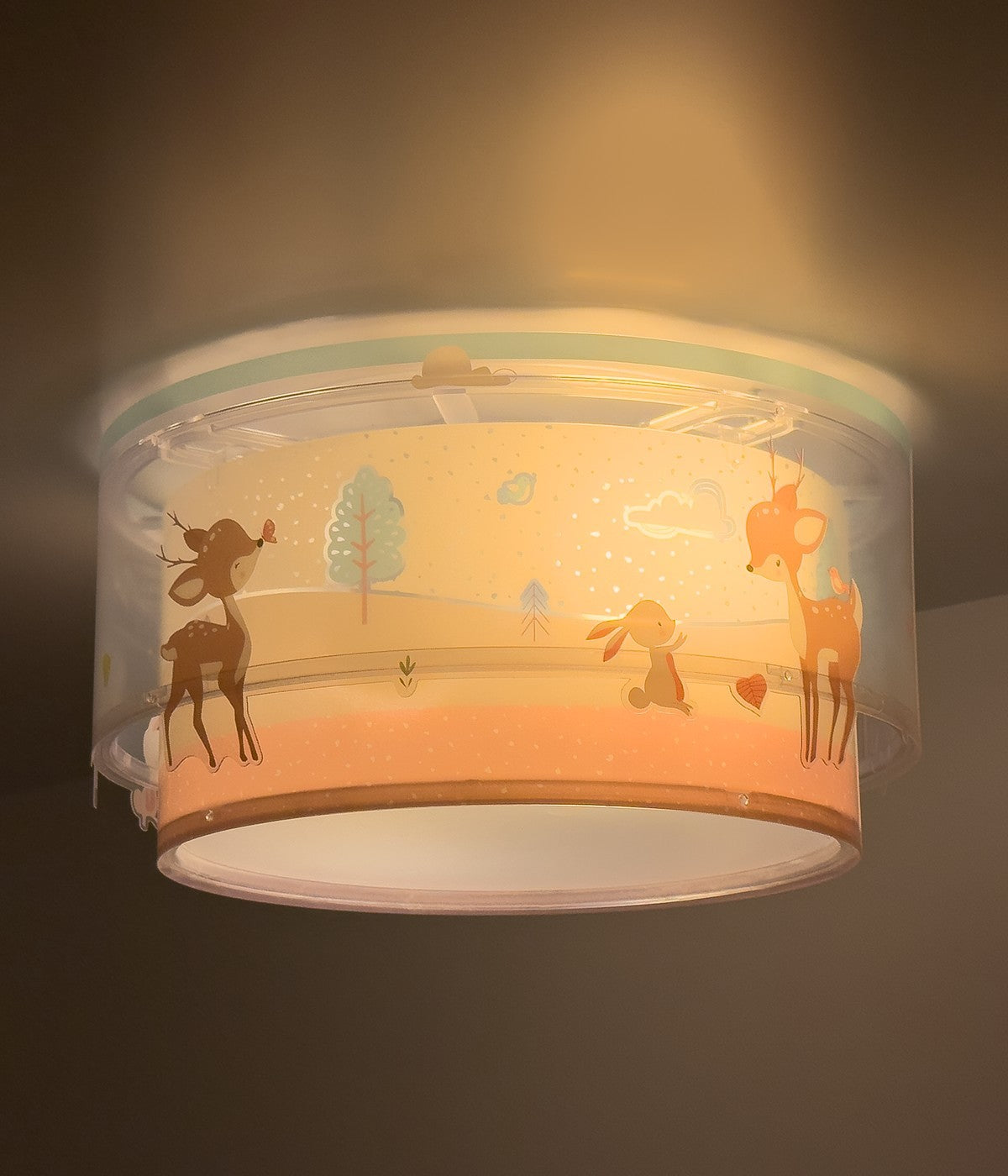 Kinderzimmer Deckenleuchte Loving Deer – Hirsch Rosa