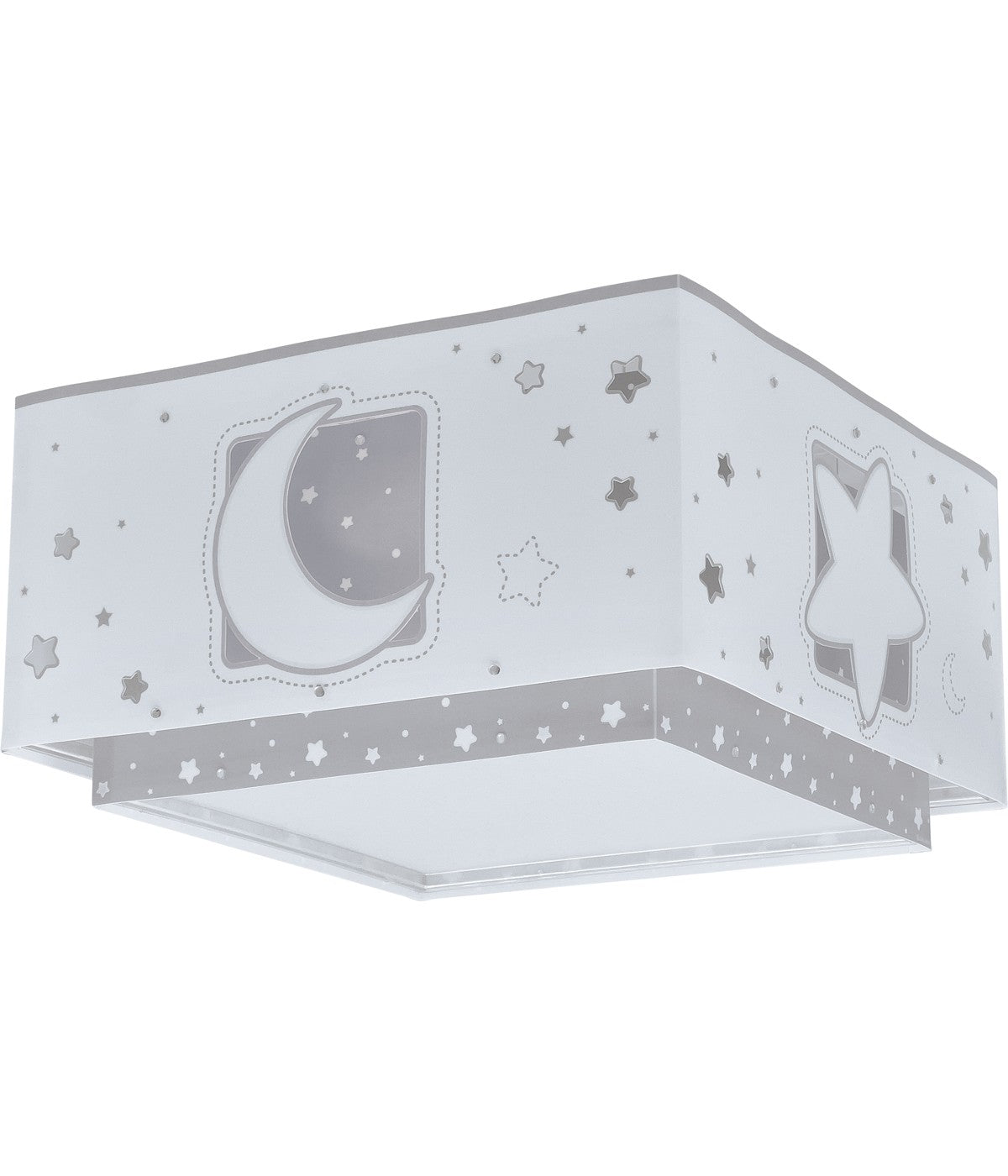 Kinderzimmer Deckenleuchte Moonlight – Mond & Sterne Grau