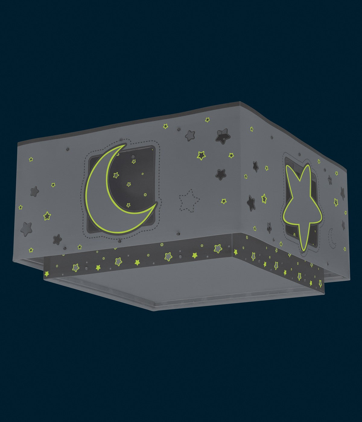 Kinderzimmer Deckenleuchte Moonlight – Mond & Sterne Grau