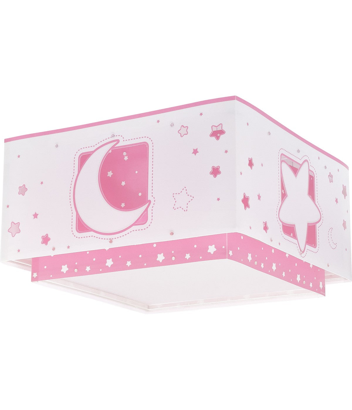Kinderzimmer Deckenleuchte Moonlight – Mond & Sterne Rosa