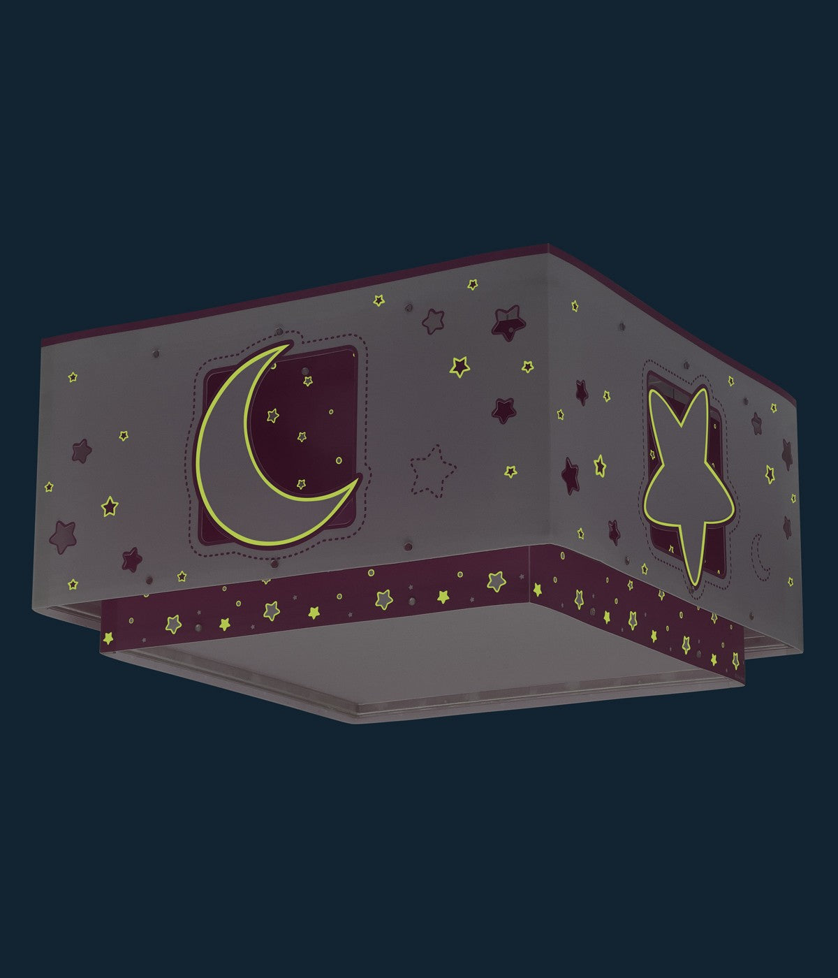 Kinderzimmer Deckenleuchte Moonlight – Mond & Sterne Rosa