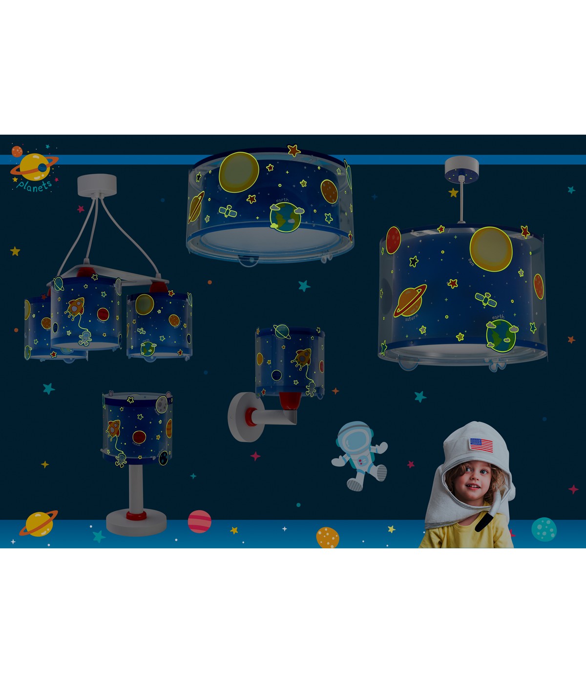 Kinderzimmer Deckenleuchte Planets – Sonnensystem